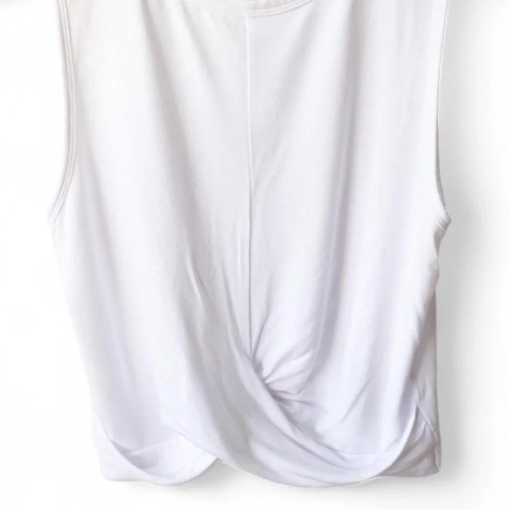 ALO Yoga Cover Wrap Tank Crop Top White Size X-Small XS Fairy - Picture 3 of 4